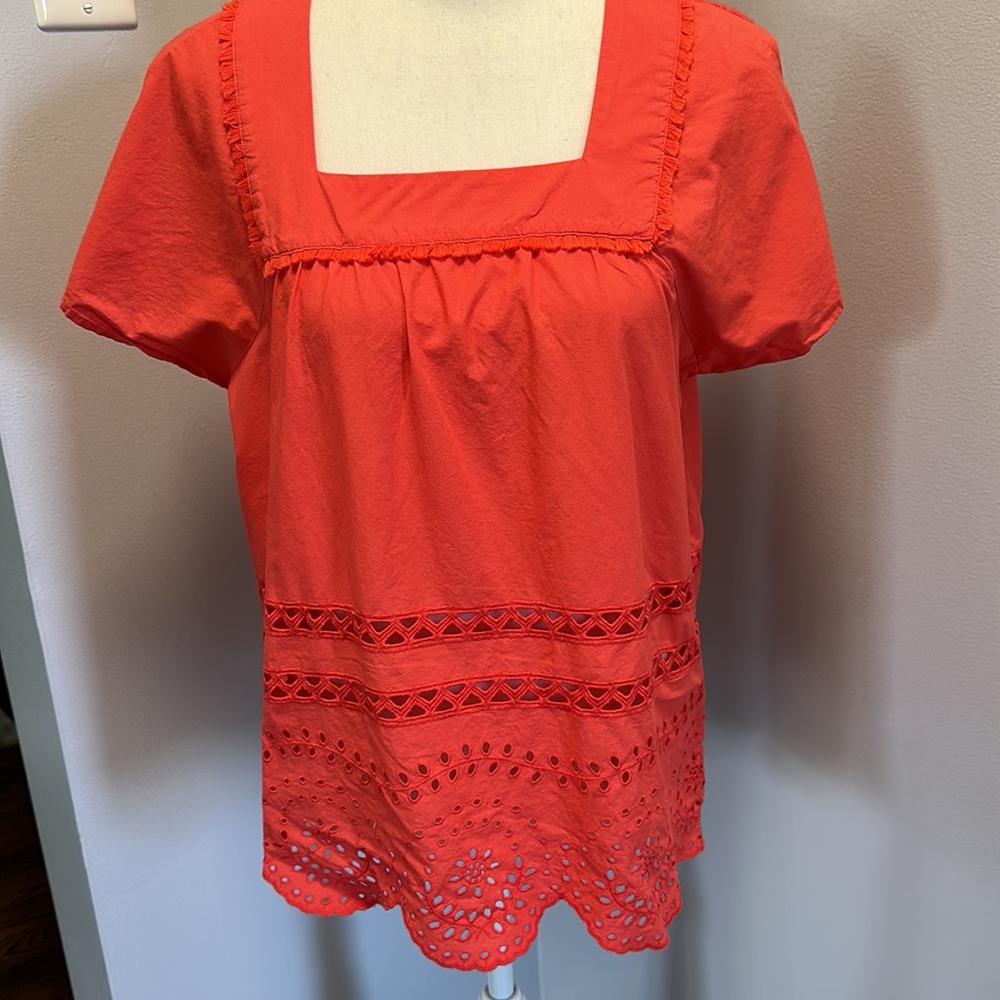 Madewell Blouse Size Medium, Orange Color